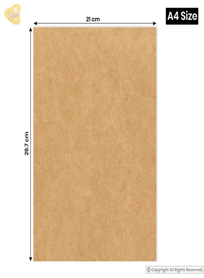 Lakeer 80 GSM A4 Kraft/Craft Paper Sheets - Pack of 100, Brown Color for DIY Projects, Pencils, Crafting, Decorations - Image 2